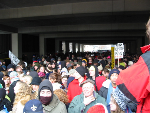 Waiting to go through checkpoint
