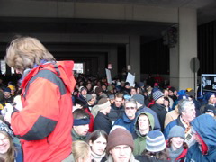 Waiting to go through checkpoint