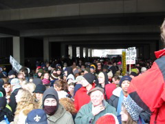 Waiting to go through checkpoint