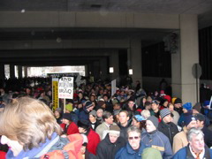 Waiting to go through checkpoint