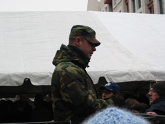 Army man directing us to