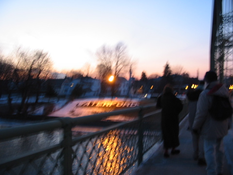 Walking over 112th Street Bridge