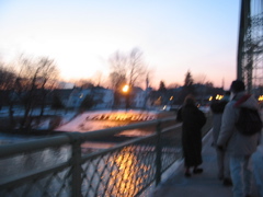 Walking over 112th Street Bridge