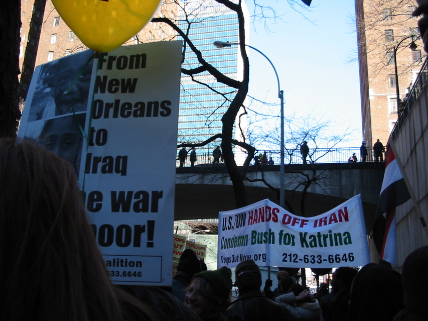 We arrive at the UN Rally site