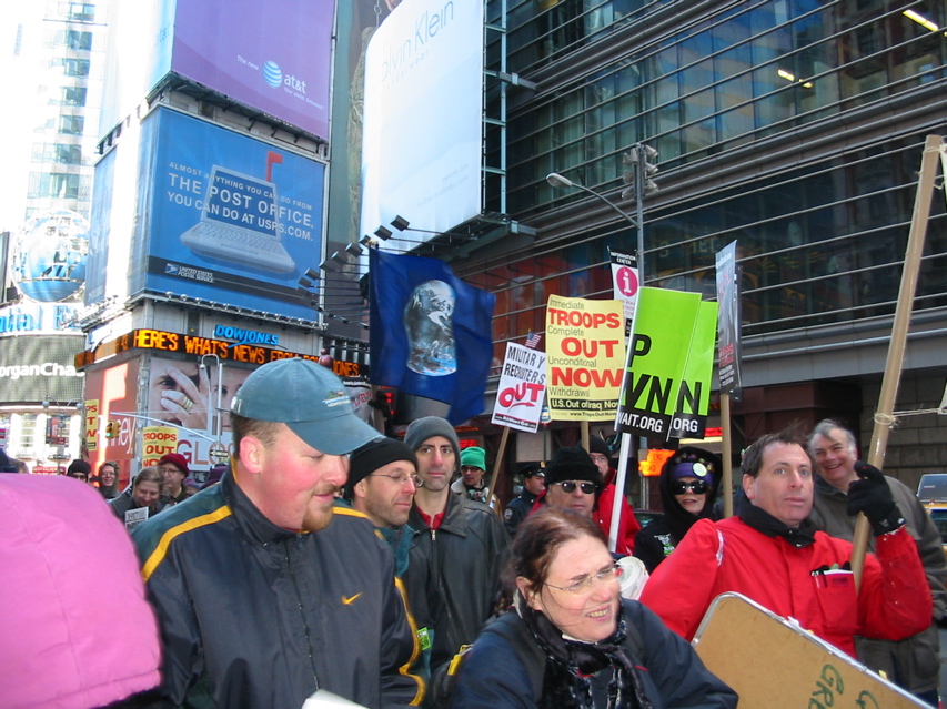 Marching down 42nd