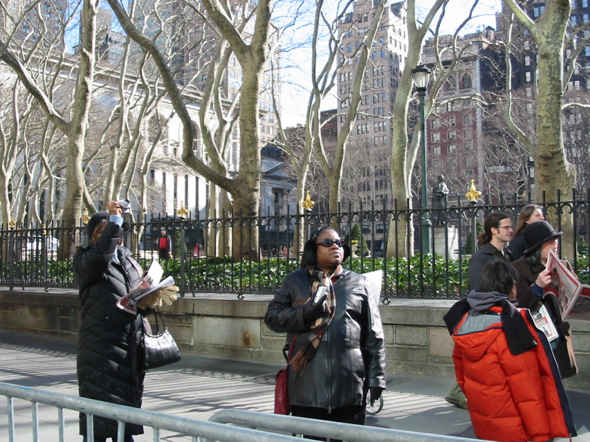 We marched by Bryant Park