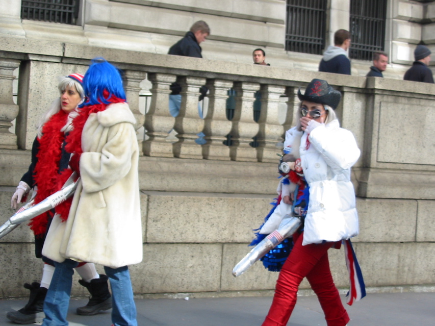 Ladies in front of the Library