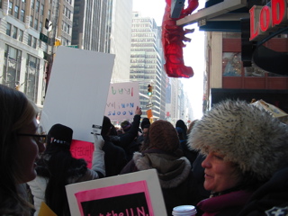 Marching in Times Square