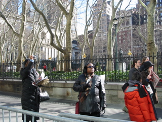 We marched by Bryant Park