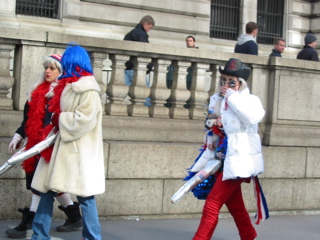 Ladies in front of the Library