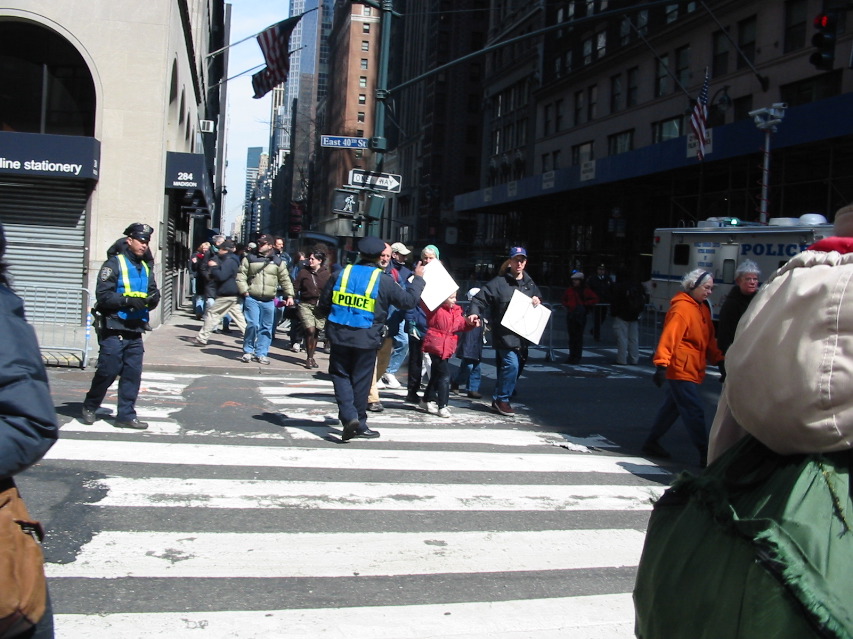 Police direct demonstrators
