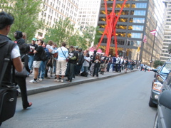 We line up