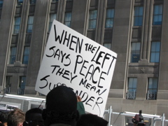 When the Left says PEACE they mean SURRENDER