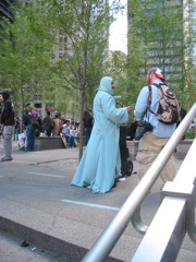 Then, she disrobes