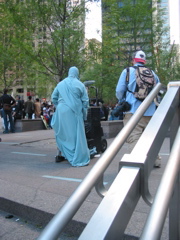 Then, she disrobes