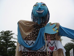 A tall puppet