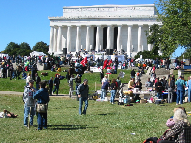 People gather