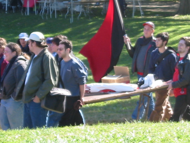 Workers march