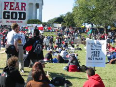 People with different views attended