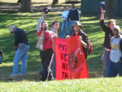 Workers march