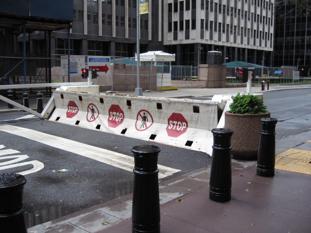 Mechanism to stop cars from driving down the street
