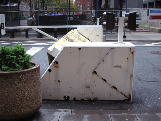 Mechanism to stop cars from driving down the street