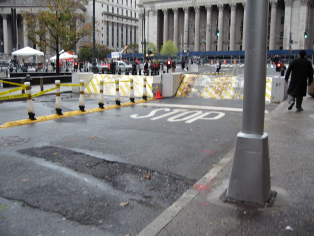 Mechanism to stop cars from driving down the street