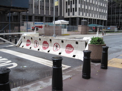 Mechanism to stop cars from driving down the street