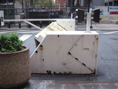 Mechanism to stop cars from driving down the street