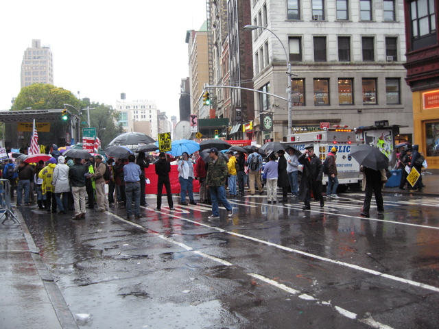 Rain and people came