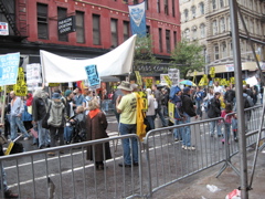 The streets begin to fill