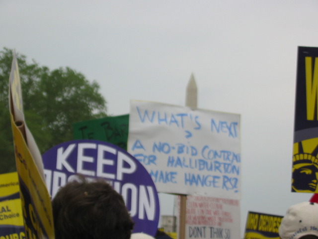 What's next? A no-bid contract for Halliburton to make hangers?